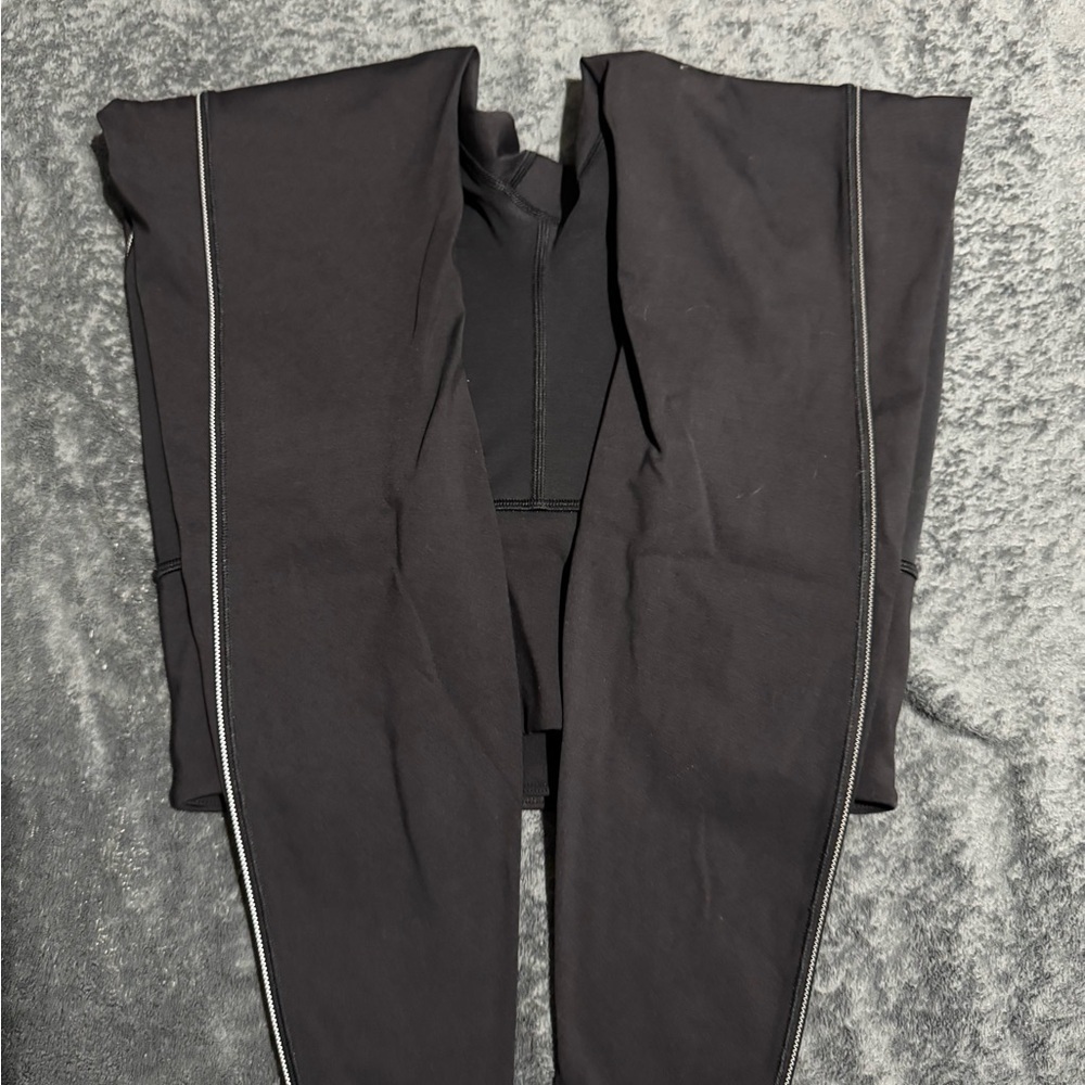 Athleta Black Leggings with White Stitching - Picture 5 of 7